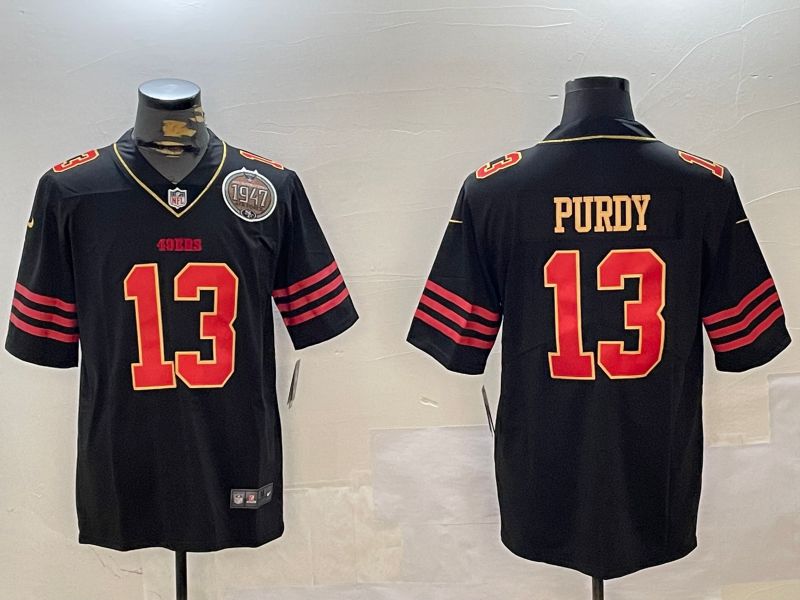 Men San Francisco 49ers #13 Purdy Black Gold 2024 Nike Limited NFL Jersey style 12301->san francisco 49ers->NFL Jersey